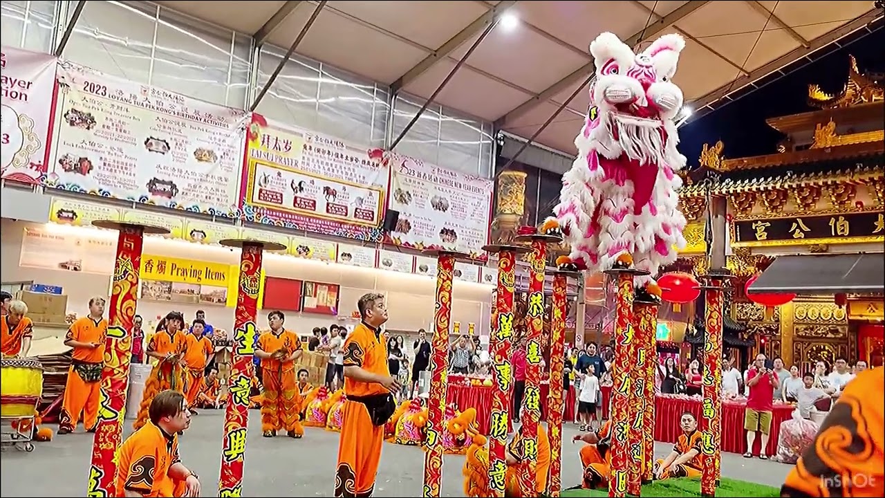 Lion Dance at Loyang Tua Pek Kong by Nam Sieng for Chinese Lunar New Year celebration on 5Feb 2023