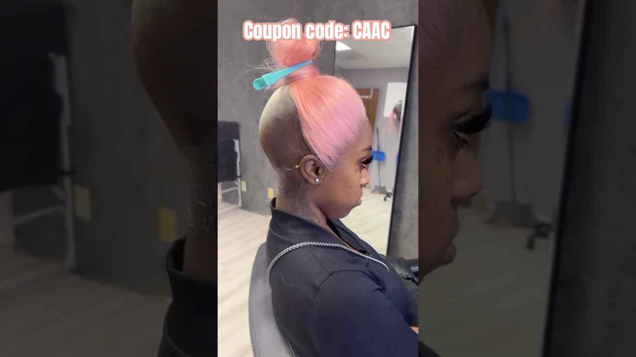 Double Frontals Ponytail Sleeked🌷Pink Color Lace Frontal | Glueless Install Genie Pony Ft.#ulahair