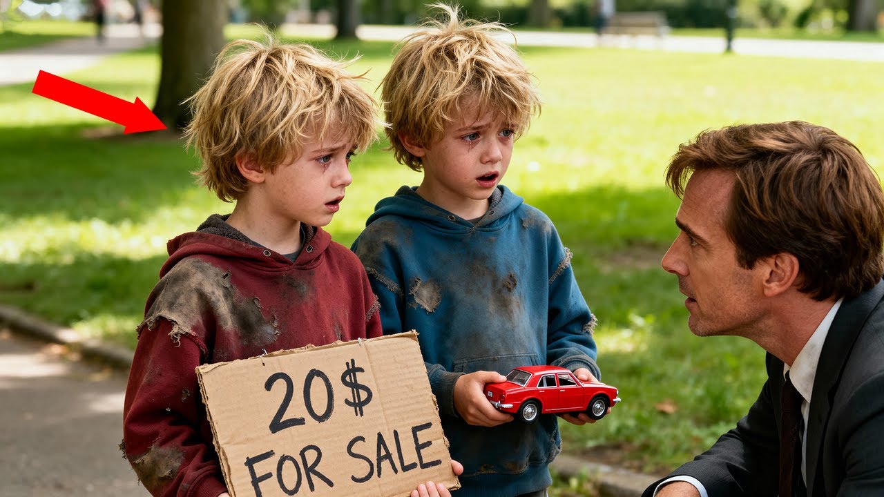 Millionaire CEO Watches Twins Sell a Toy Car to Save Their Mom — Their Lives Will Never Be the Same