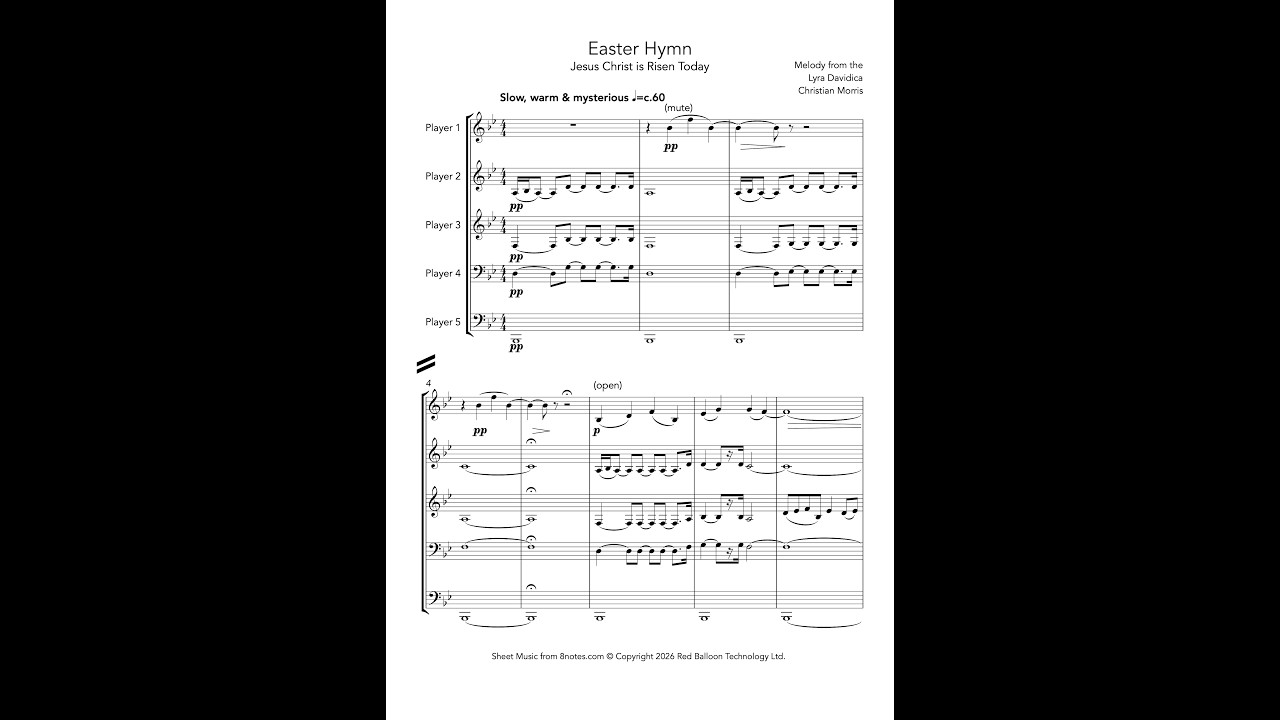 Easter Hymn (Jesus Christ/Christ the Lord is Risen Today) (Flexible 5-Part)
