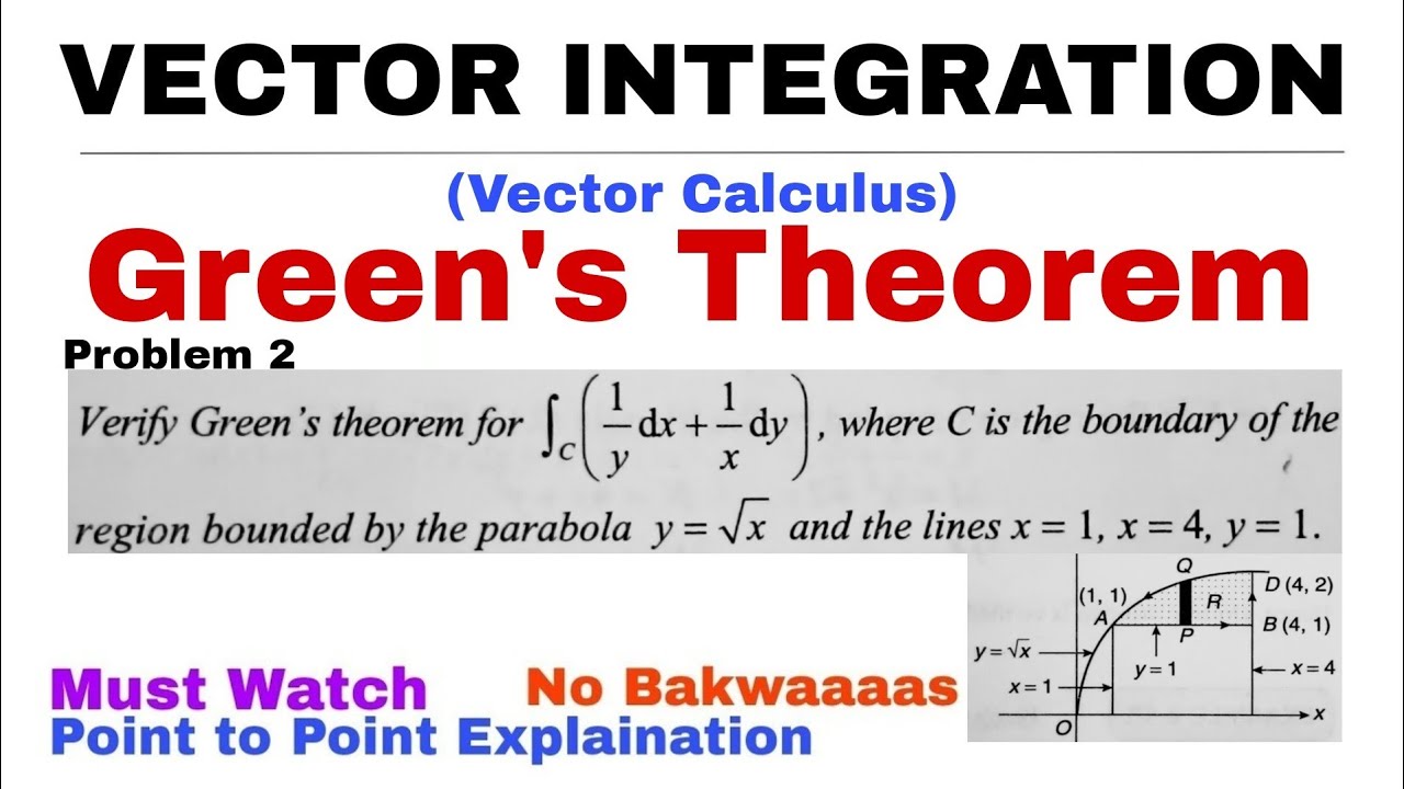 18. Green's Theorem | Concept & Problem 2 | Vector Integration | Vector Calculus