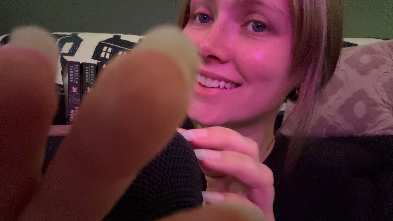 ASMR Up Close Hand Movements W/ Mic Triggers & Mouth Sounds