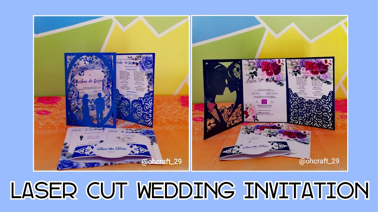 How to make Laser cut Invitation using cutting die machine | DIY Wedding Invitation