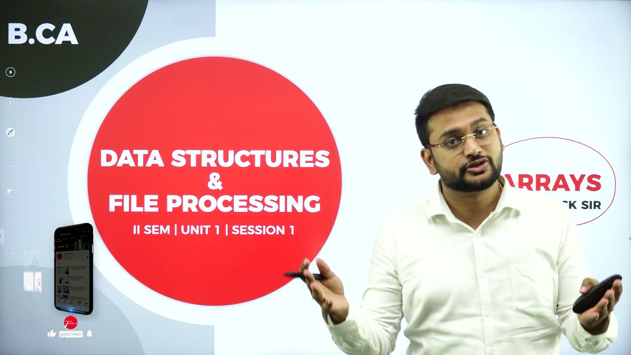 DAY 04 | DATA STRUCTURES & FILE PROCESSING | II SEM | B.C.A | ARRAYS | L1