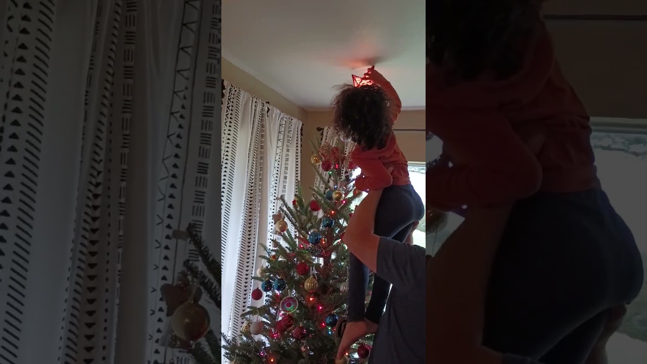How To Put A Star 🌟 On A Christmas Tree 🎄 #christmas #star