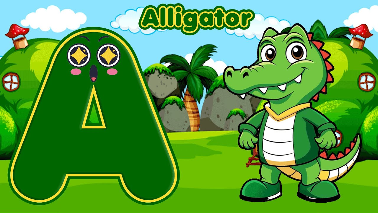 ABC Phonics Animal Song for Kids | Alligator Sounds 🐊 Alphabet Fun | A Letter Learning #viral #abcd