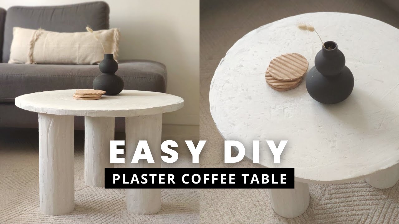 DIY COFFEE TABLE Using Plaster | $0 Modern Coffee Table DIY
