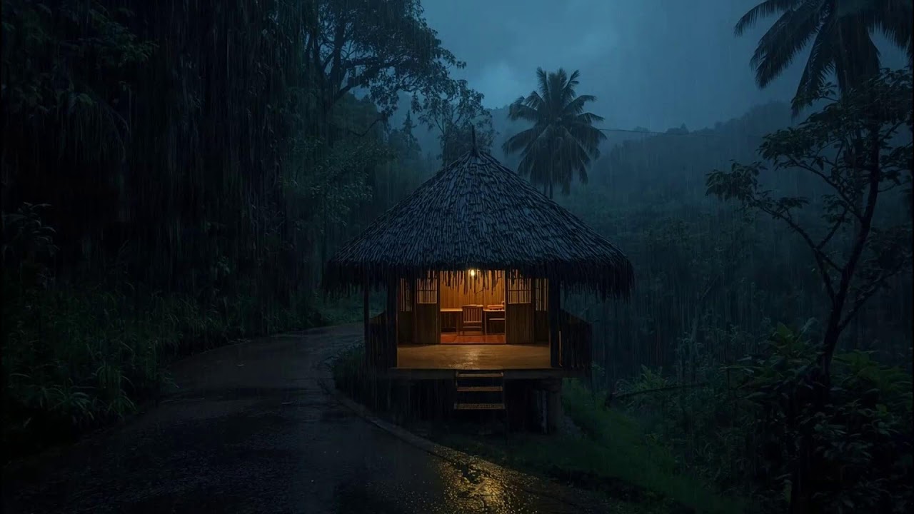 Soft Rain Sounds in Deep Forest 🌙 | Night Nature Ambience for Sleep
