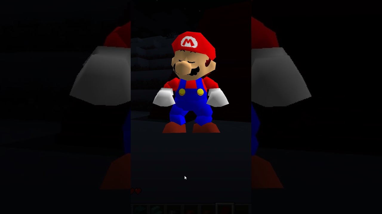 Mario does a BLJ in Minecraft