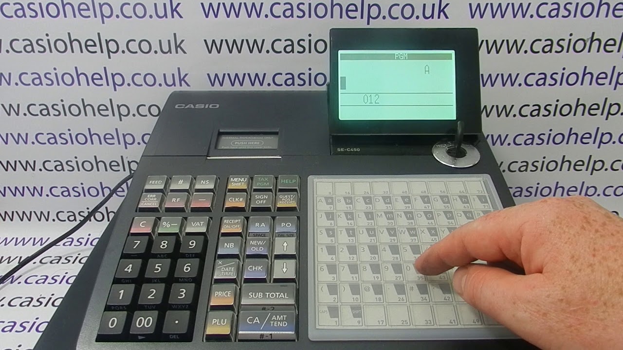 How To Program A Credit Debit Card Payment Button On The Casio SE C450 SEC450 Cash Register