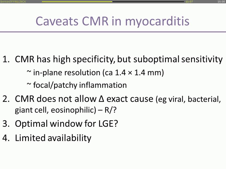 Myocarditis: cardiovascular magnetic resonance is the must?