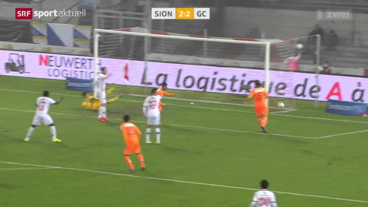 Raiffeisen Super League: FC Sion 3:3 Grasshoppers Zürich (17. Spieltag, 29.11.14)
