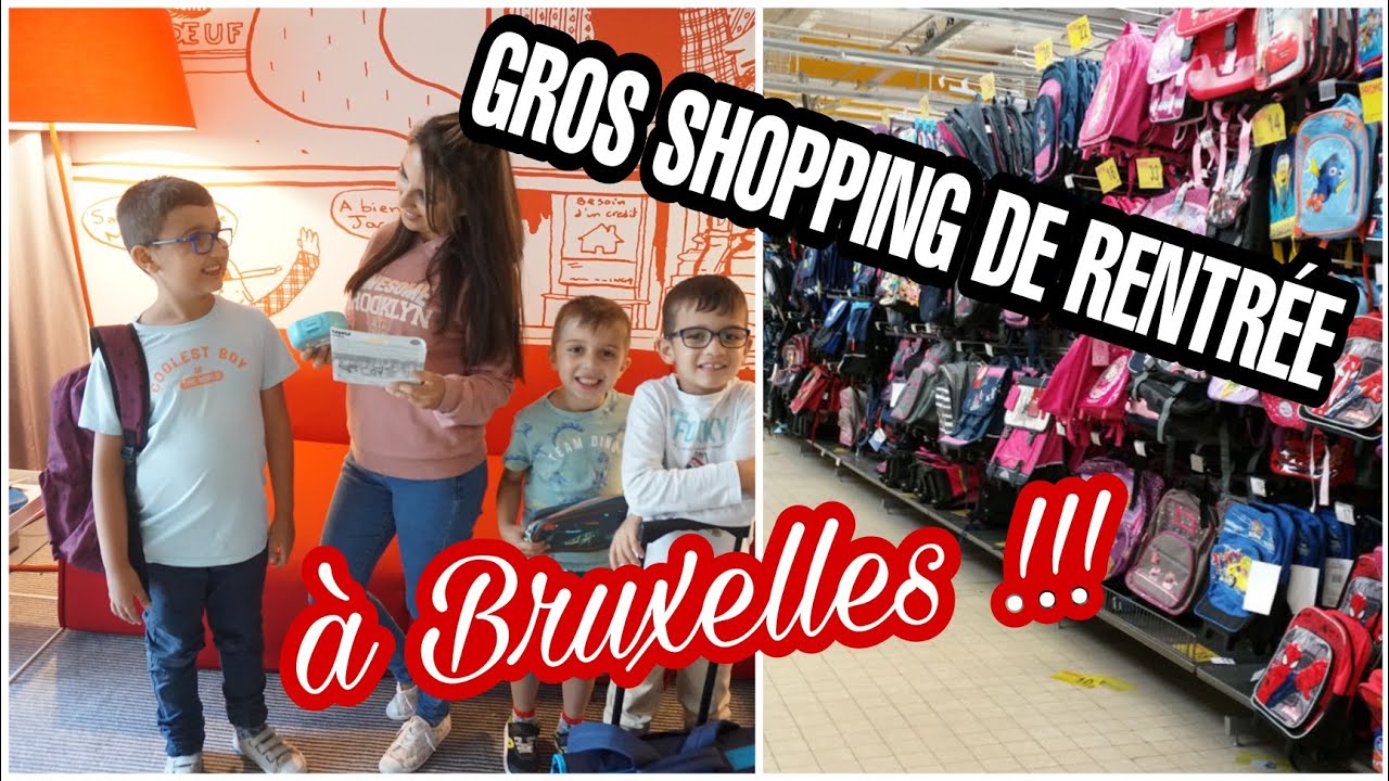 [ VLOG 4 BELGIQUE 🖤💛❤ ] CHASSE AUX FOURNITURES SCOLAIRES À BRUXELLES !!! BACK TO SCHOOL ...