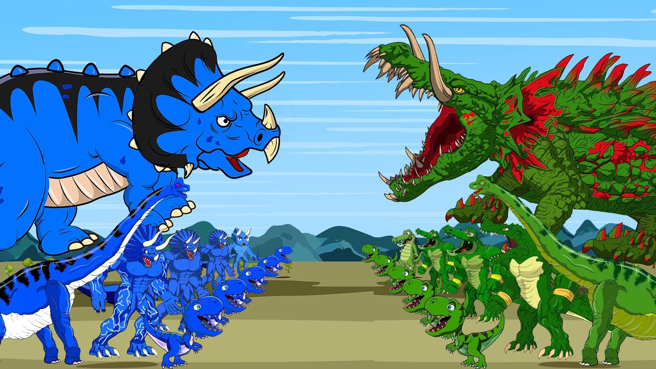 SPIDER DINOSAUR TRICERATOPS, BRACHIOSAURUS vs LIZZIE, GODZILLA: Who Is The Strongest Monster?