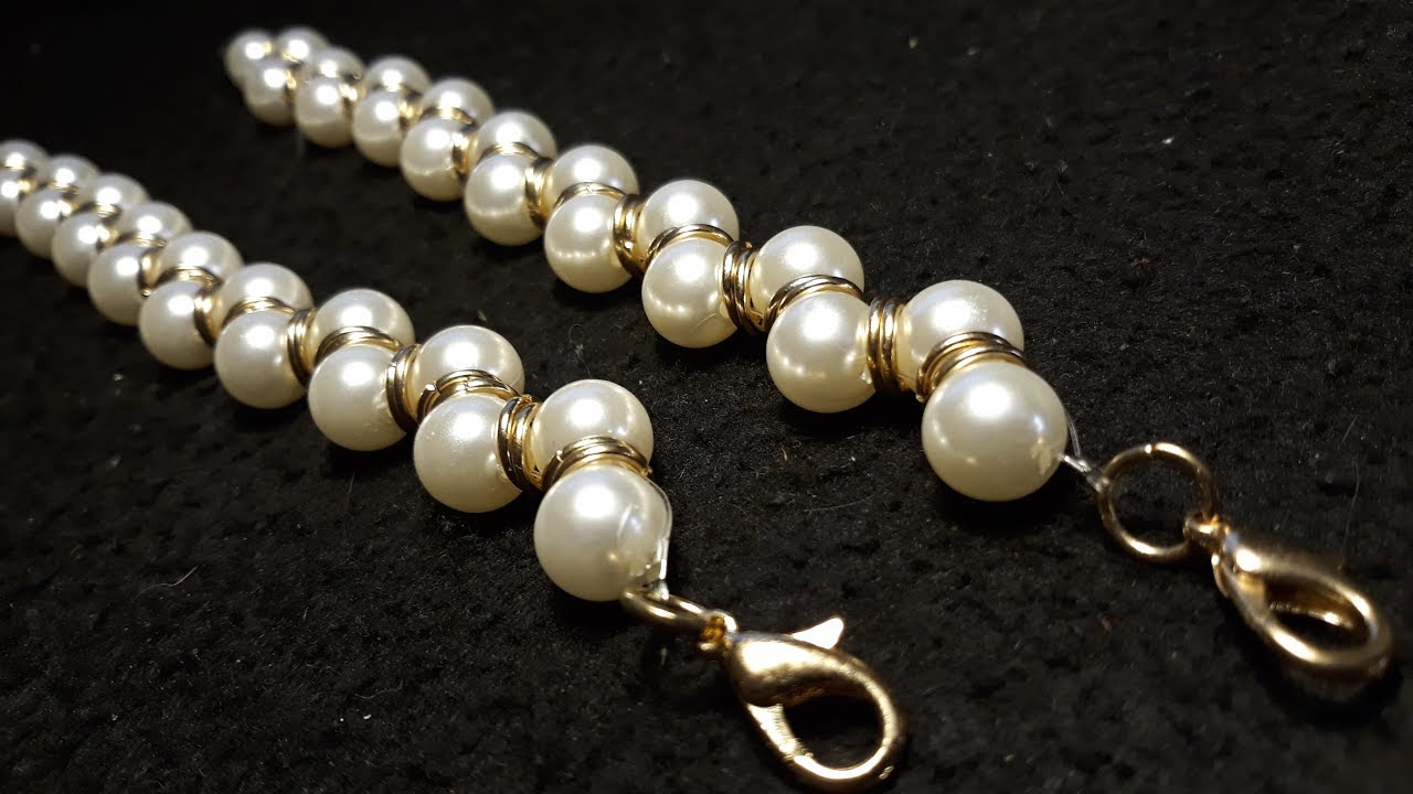 Fácil Pulsera de Perlas y Argollas...Clase #99!!!