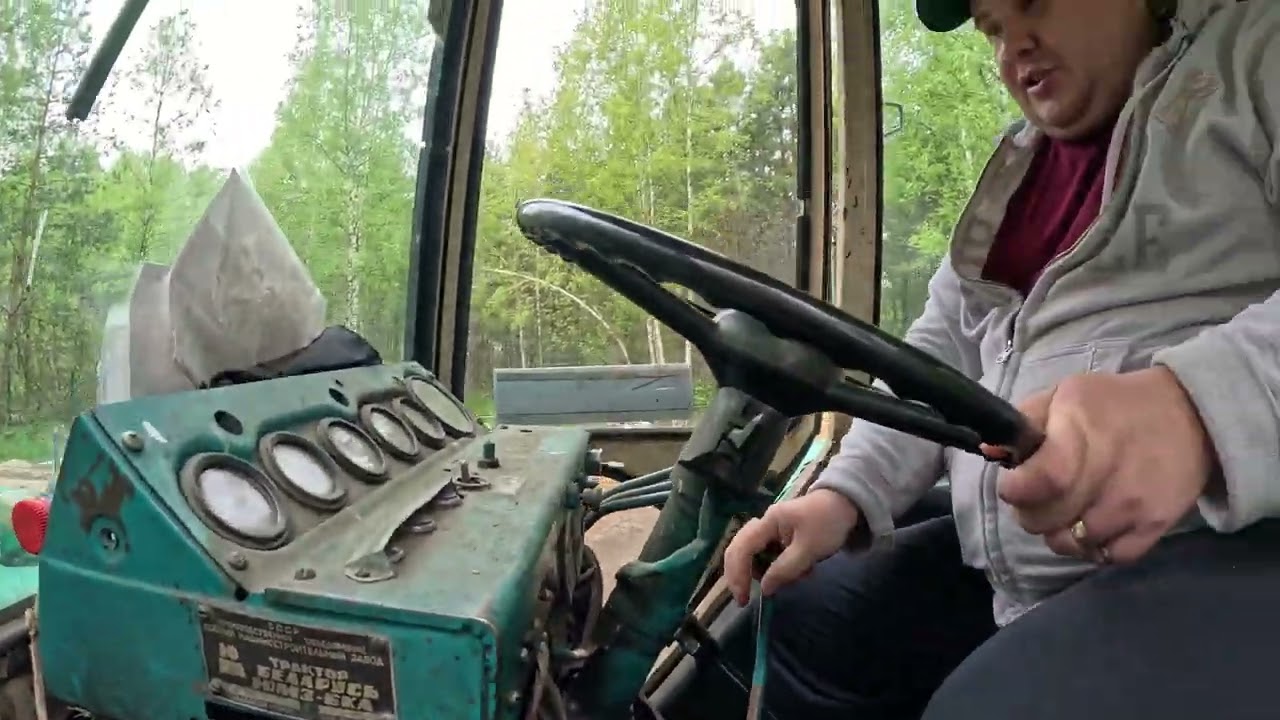 Как управлять трактором ЮМЗ 6АЛ. Заводим со стартера.