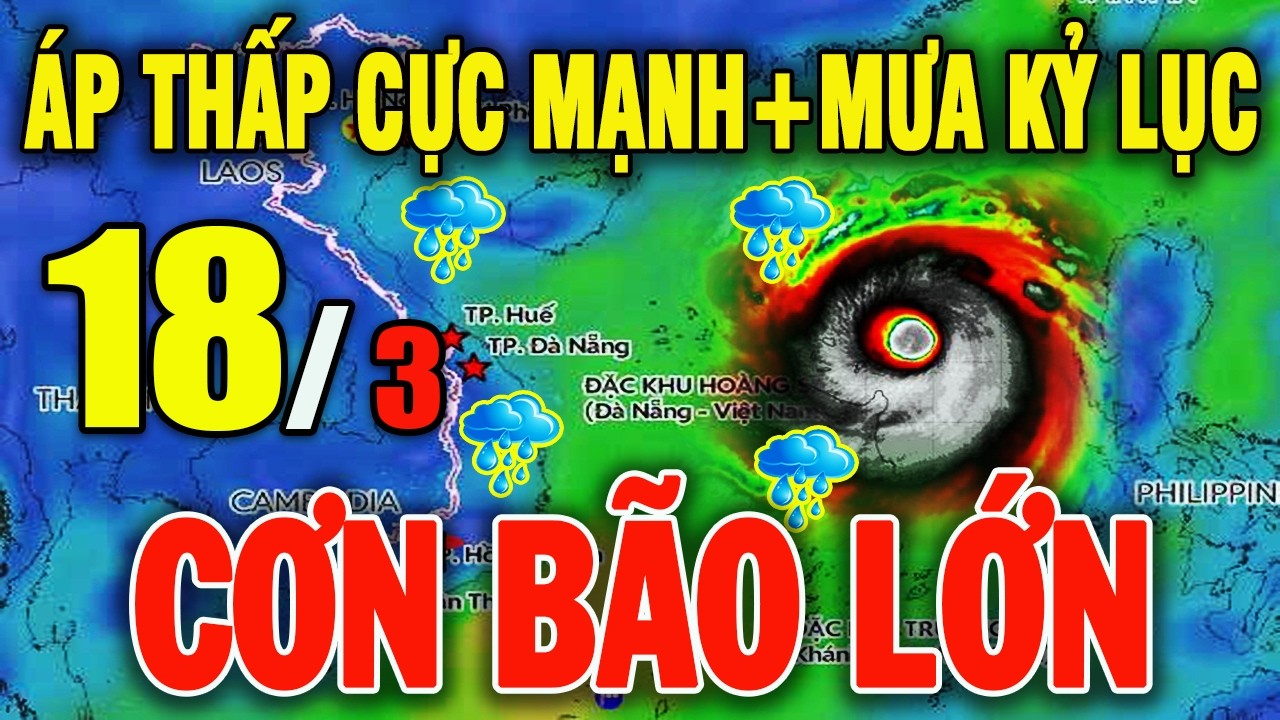 🔴[Trực Tiếp] TIN BÃO KHẨN 18/3: Áp thấp , gió mạnh,mưa rét diện rộng#baoso1 #thoitiet