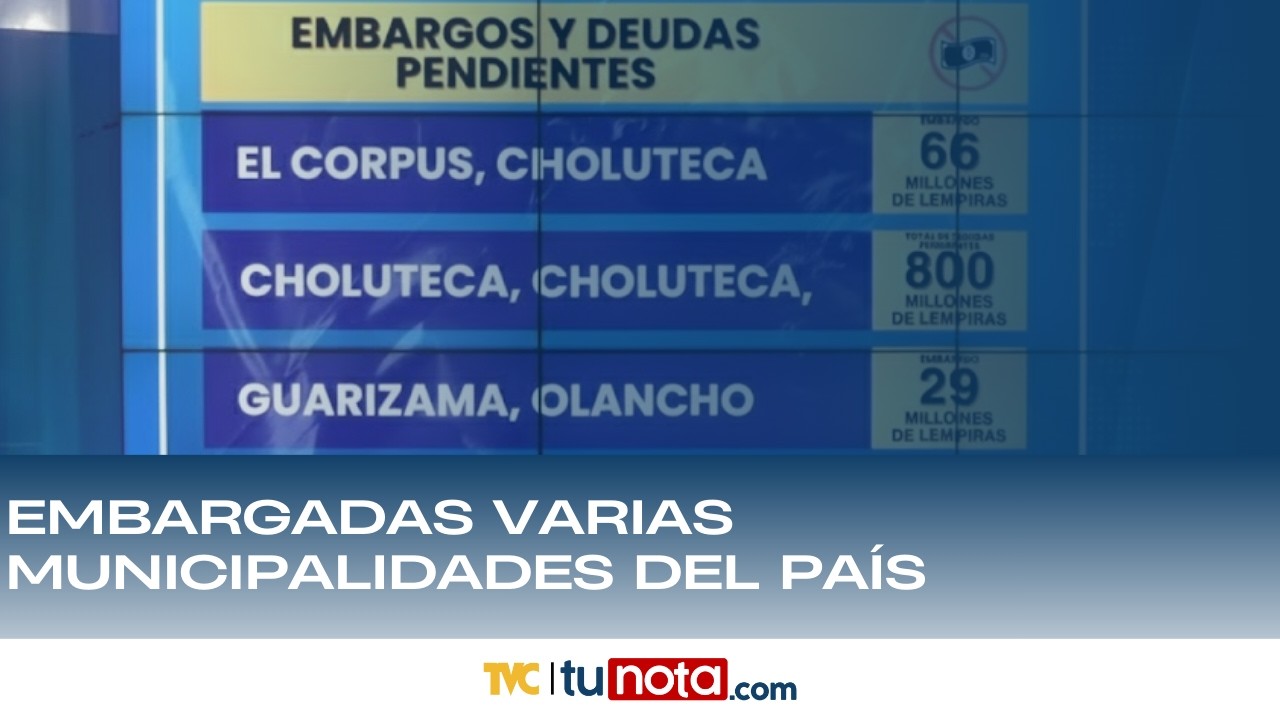 Embargadas varias municipalidades del país por embargo de indemnizaciones tras acuerdo de despido
