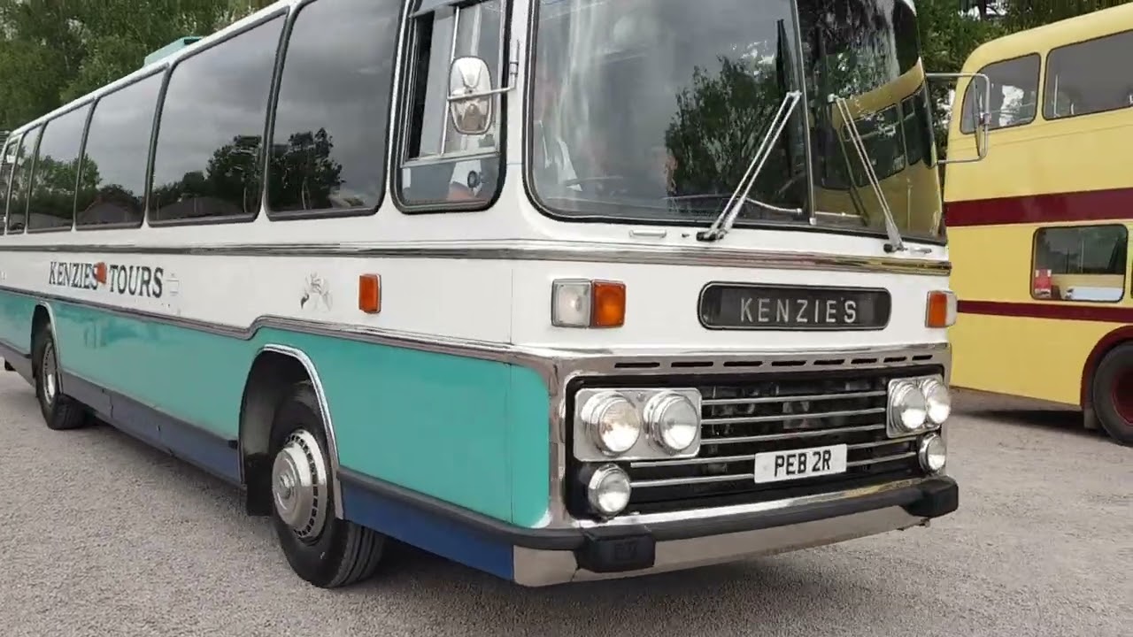Kenzie's Plaxton Supreme Bedford YMT at Qourn & Woodhouse Station May 2025