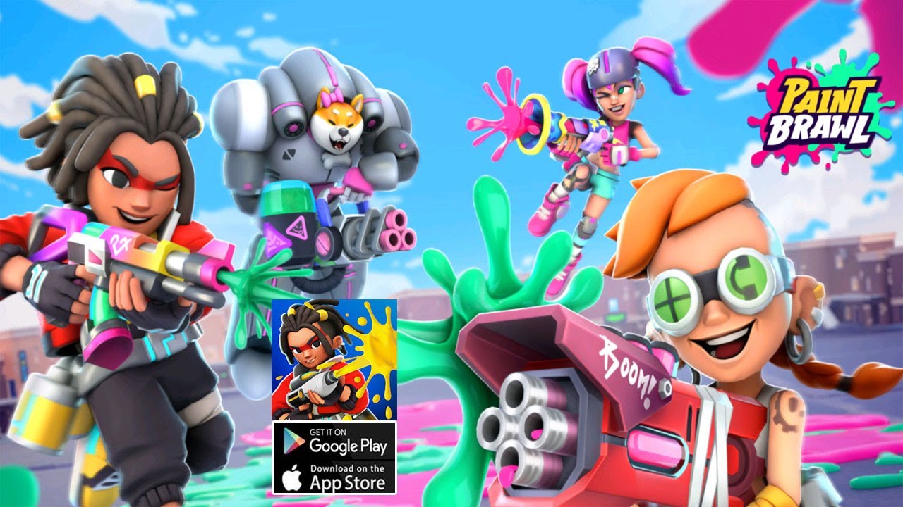 Paint Brawl: Color of War Gameplay - Action 4v4 Android