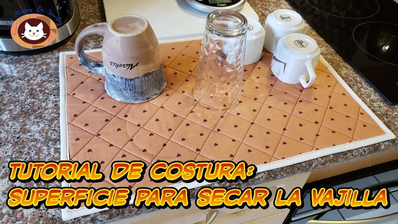 Como hacer un Secador de Platos con Telas (Patchwork)