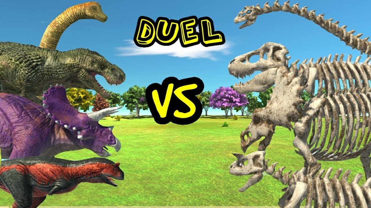 EVERY DINOSAUR UNIT VS SKELETON ITSELF animal revolt battle simulator