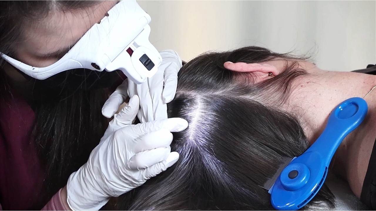 ASMR Full Scalp Check Up : Lice Removal, Skin Exam, Sensory Tests, Treatment & Hair Parting