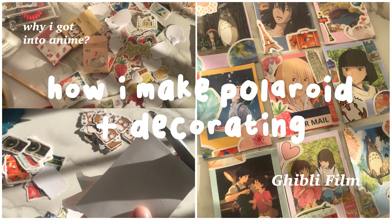 How I make polaroid + decorating (#polcos) Ghibli Film 🍃 | Anime Edition