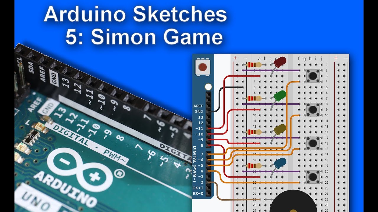 Arduino Sketches 5: Simon game