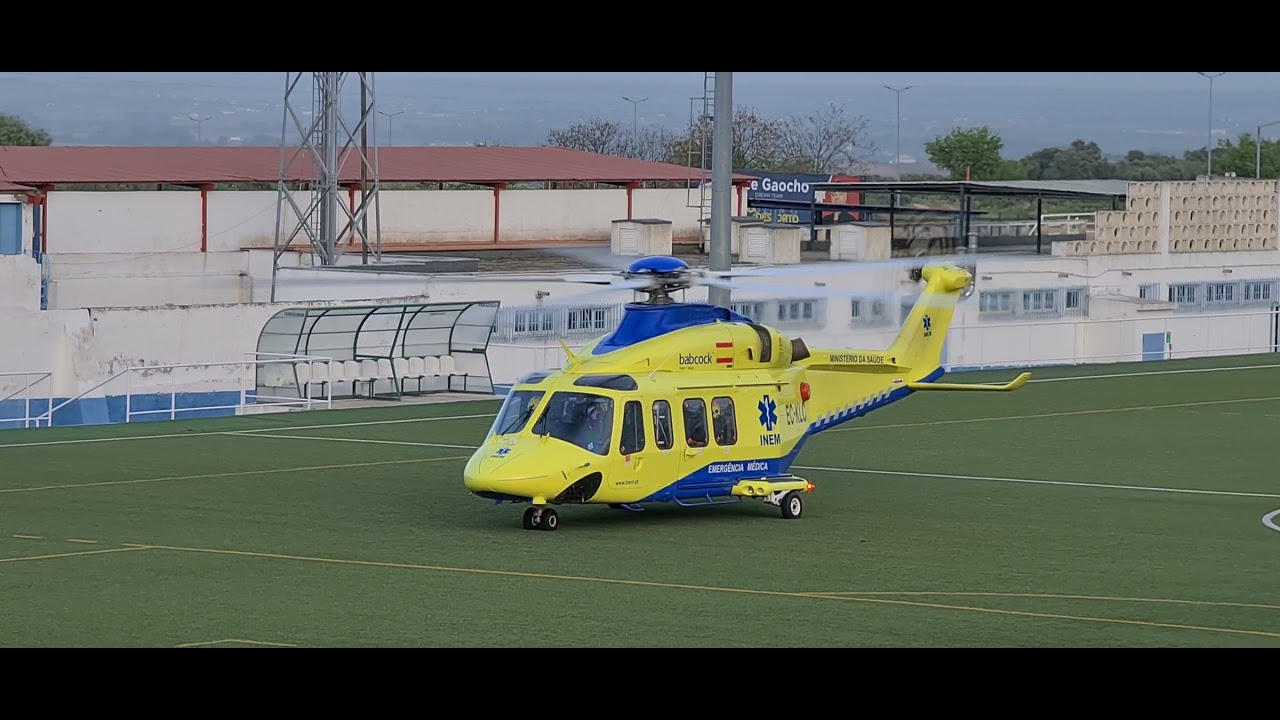 Helicóptero INEM take-off - Elvas