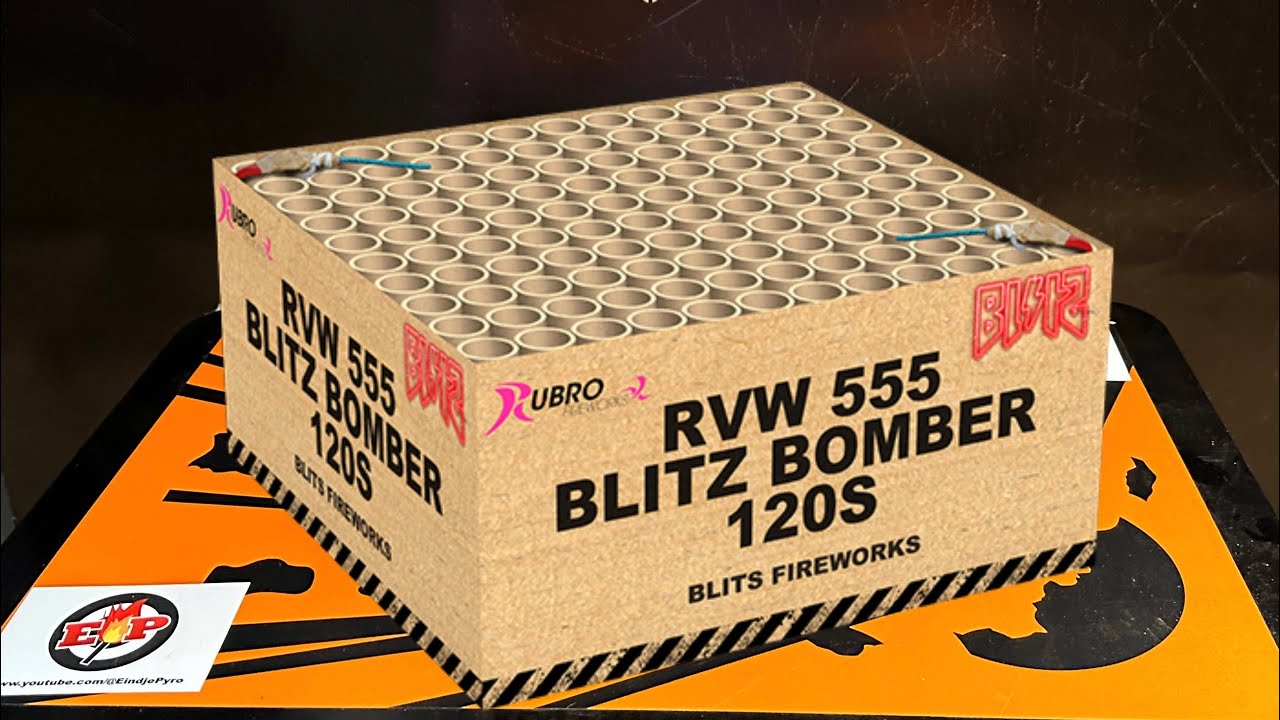 Blitz Bomber : Rubro Vuurwerk : 120 Shots : 25mm : 996 Gram : Vuurwerkdemo Huisman
