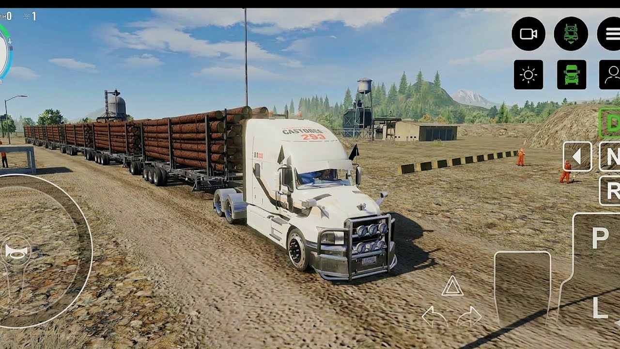🚚 Truck Simulator Big Rigs  ✅️Logs Delivery in super Long Trailer🛣 MACK Anthem Truck Gameplay🚦