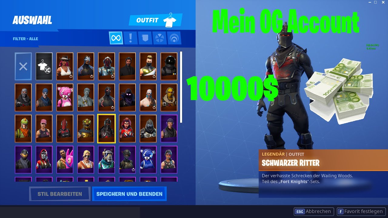 Mein 1000 Euro Fortnite Account. ES ESKALIERT!!!