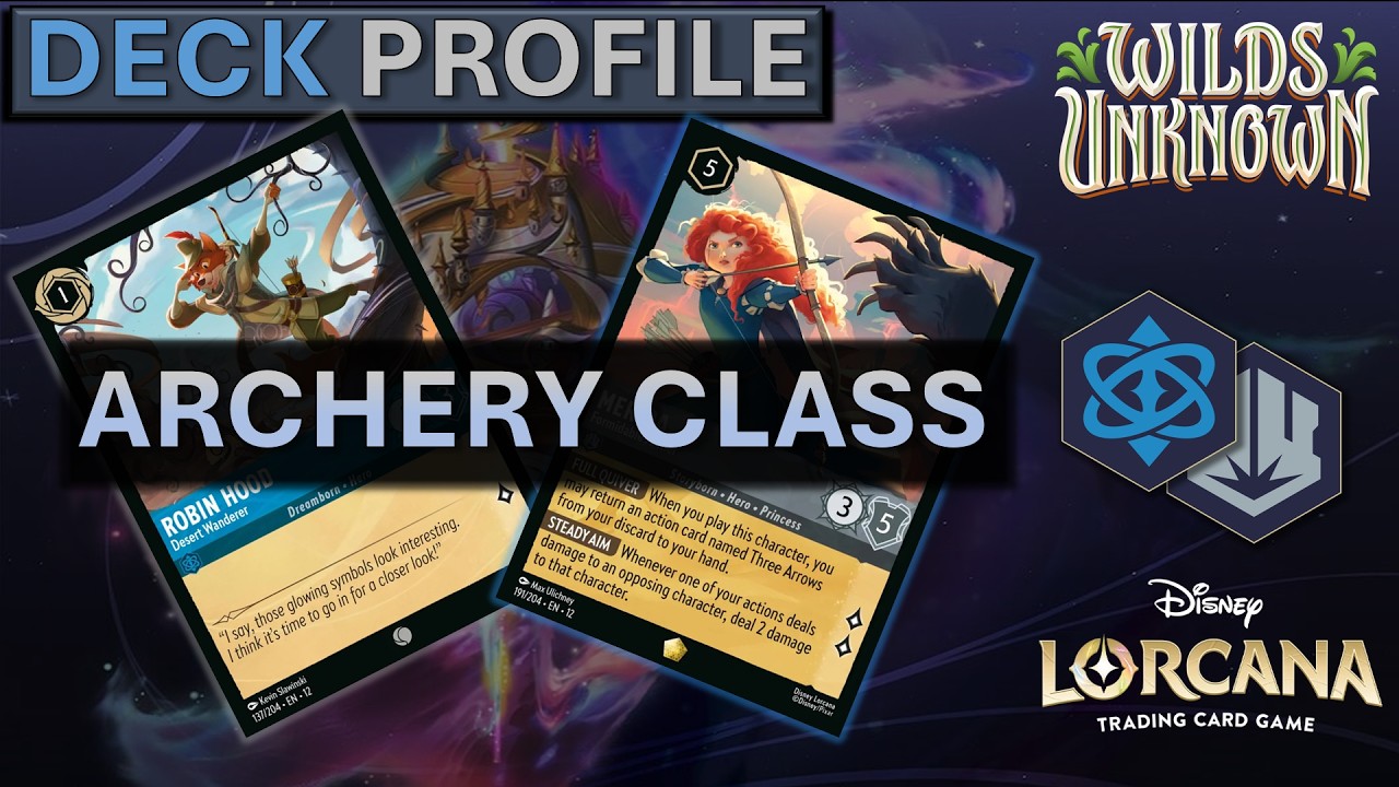 Disney Lorcana Sapphire Steel Deck Profile: Archery Class