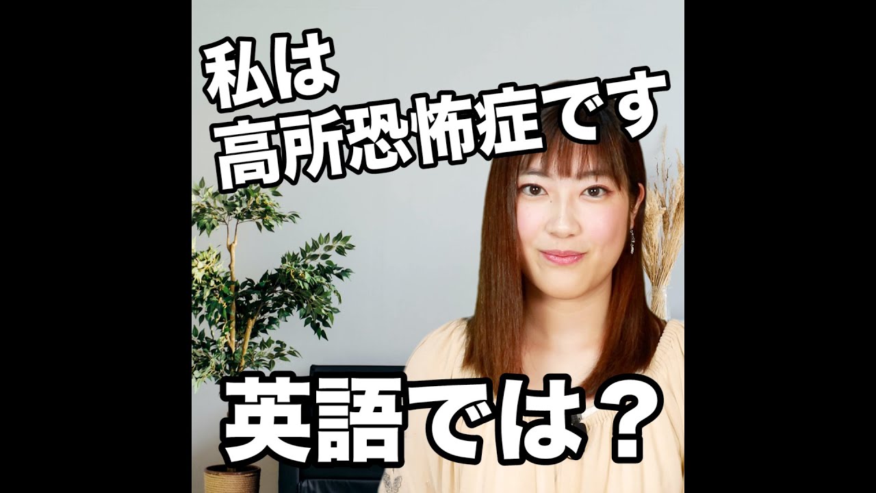 【私は高所恐怖症です。  英語では？】「動画で観る！聴く！英語辞書動画」