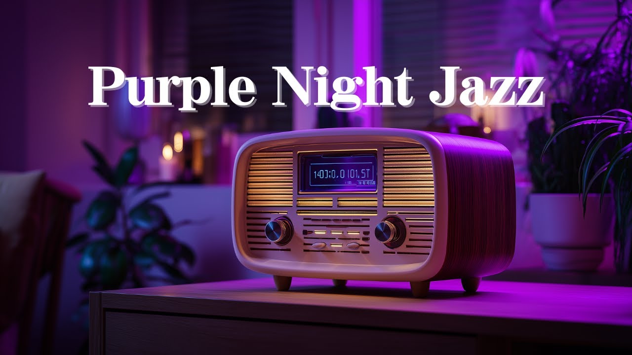 Purple Neon Nights: Smooth Jazz & Lofi Mix | Calm & Relax