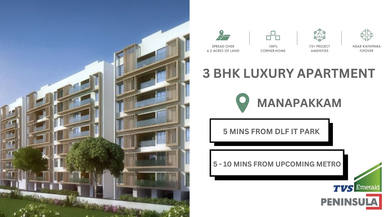 3 BHK Luxury Apartment for Sale in Manapakkam, Chennai | 98840 15979