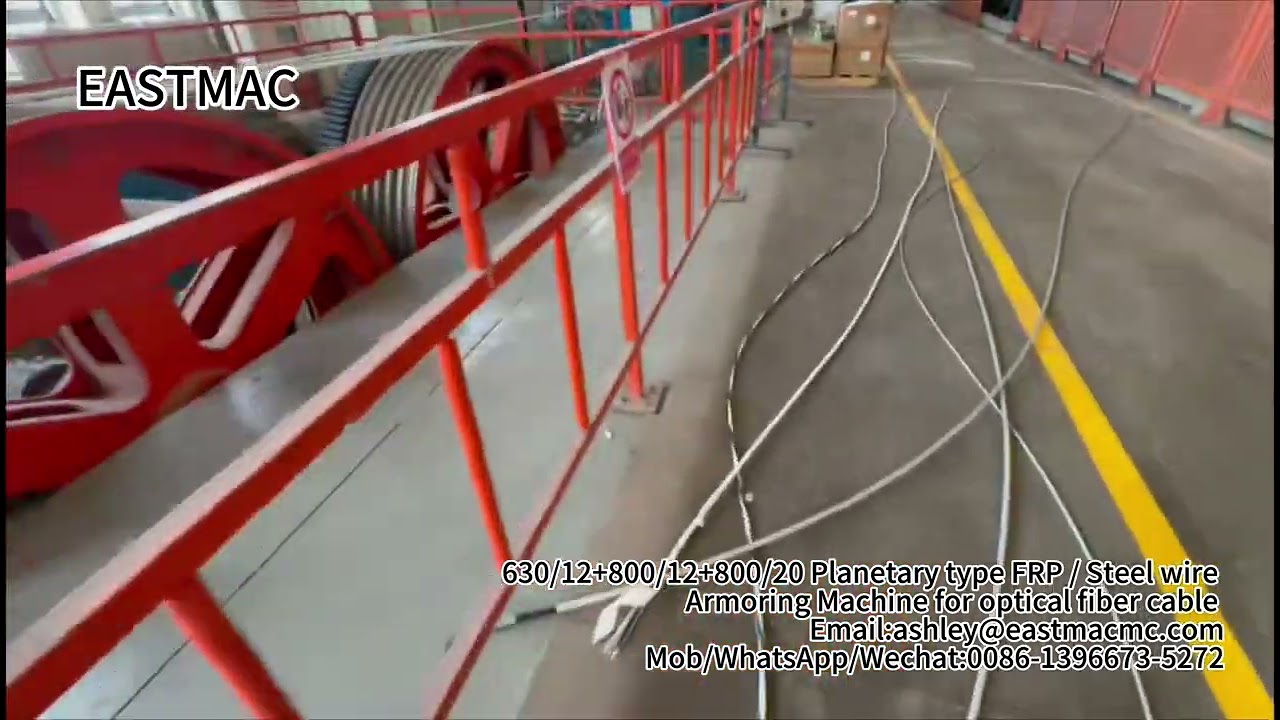 630/12+800/12+800/20 Planetary type FRP / Steel wire Armoring Machine for optical fiber cable