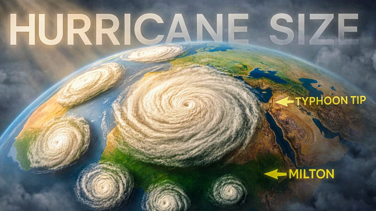 🌀 HURRICANE Size Comparison: 3D Simulated