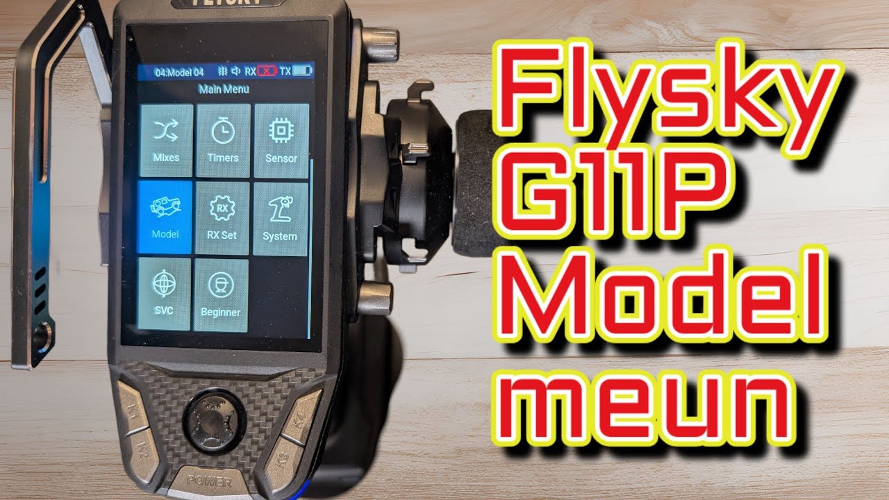 Flysky G11P Model menu guide.