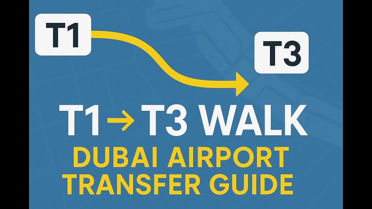 ✈️ Dubai Airport Transfer Guide | Walk from Terminal 1 to Terminal 3