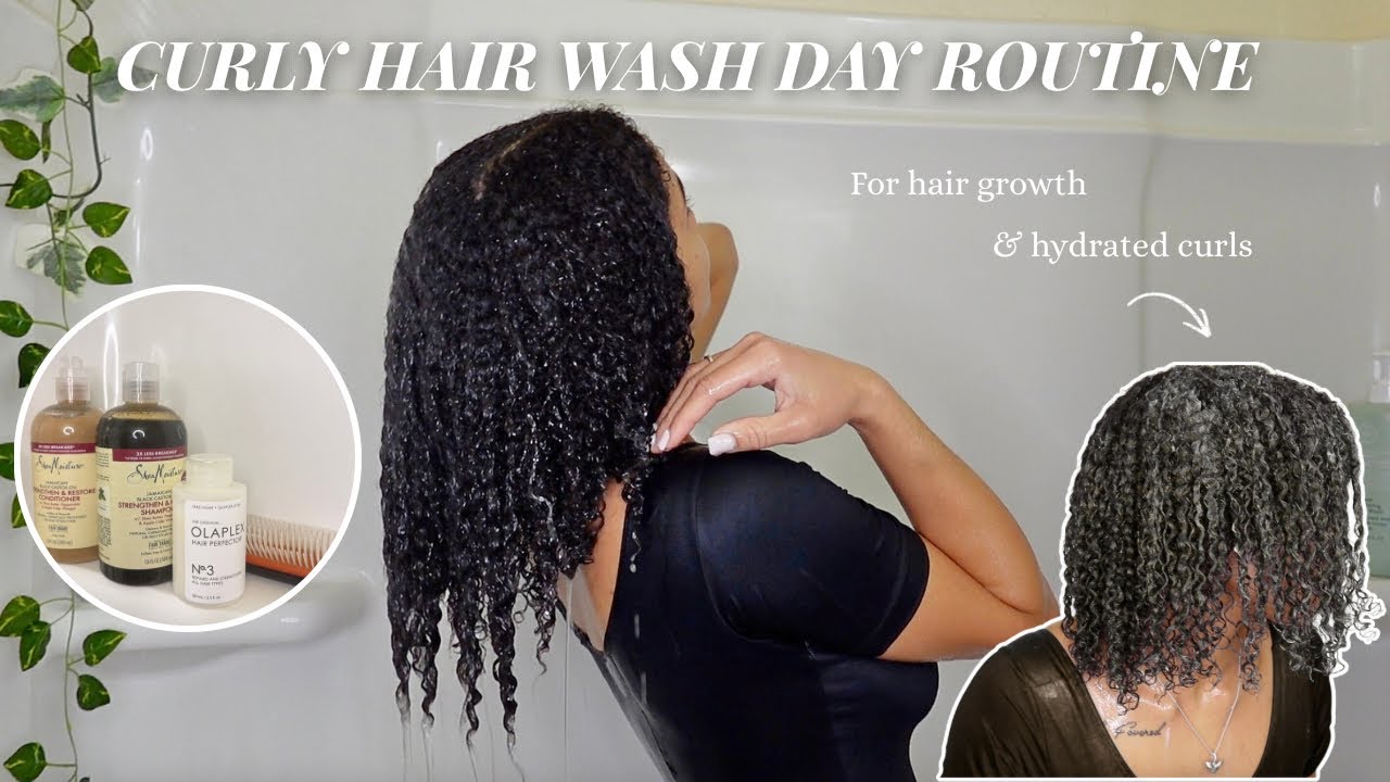 Full Curly Hair Wash Day Routine🚿🌱| For EXTREME moisture & hair growth  
