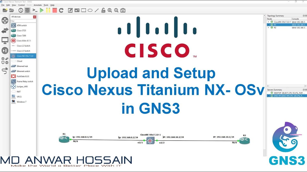How to Upload Cisco Nexus Titanium Switch in GNS3