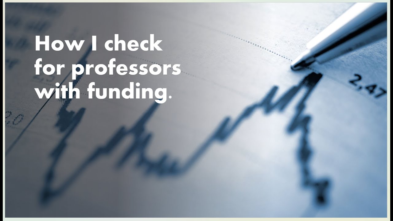 How to find professor with funding for USA applications
