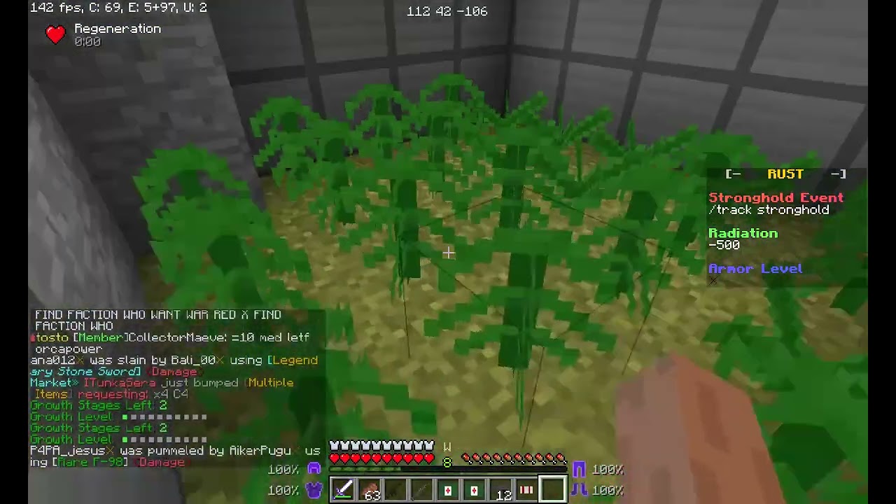 Minecraft Rust V2 HEMP PLANT farm + Sprinkler + Water Pump + Medcit Craft and Plant Growth