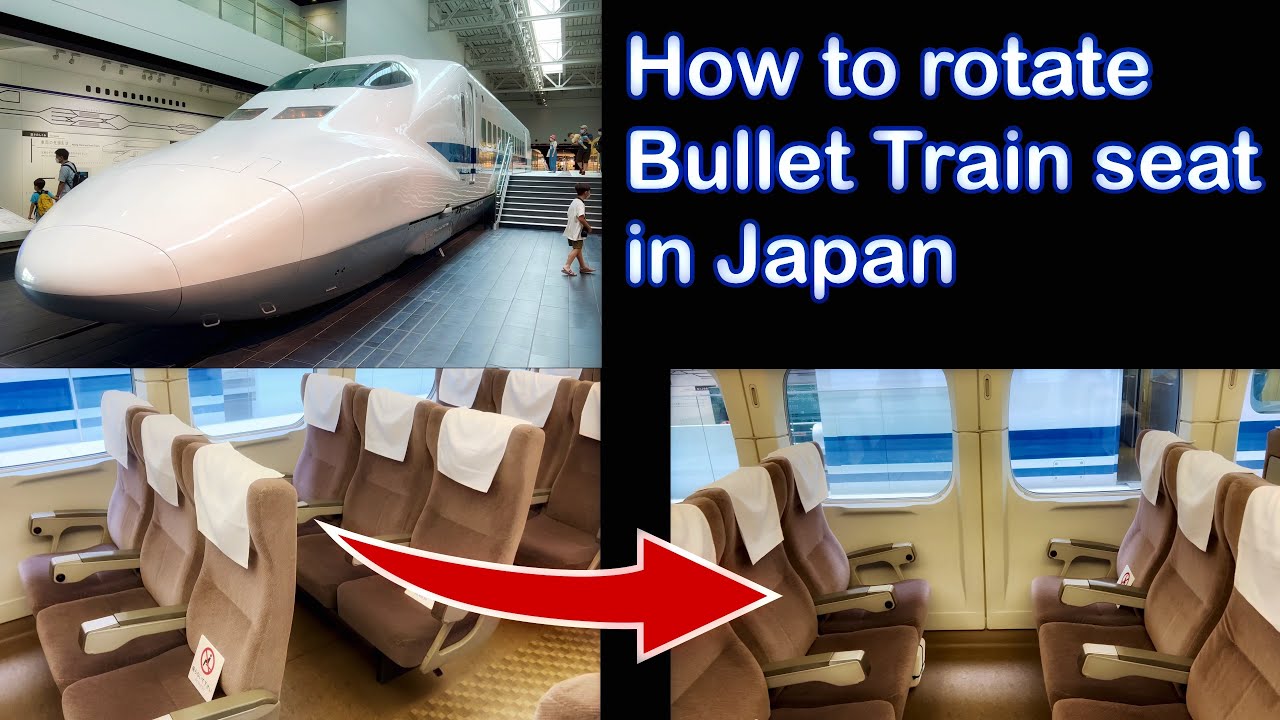 How to rotate Bullet Train (Shinkansen) seat in Japan. (4K HDR) 新幹線の座席の回転方法