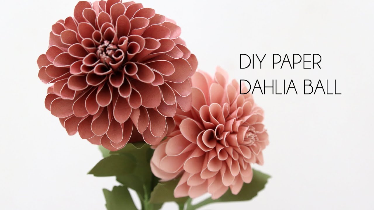 DIY How To Make Dahlia Ball out of Paper (Paper Flower Crafts with Cricut)