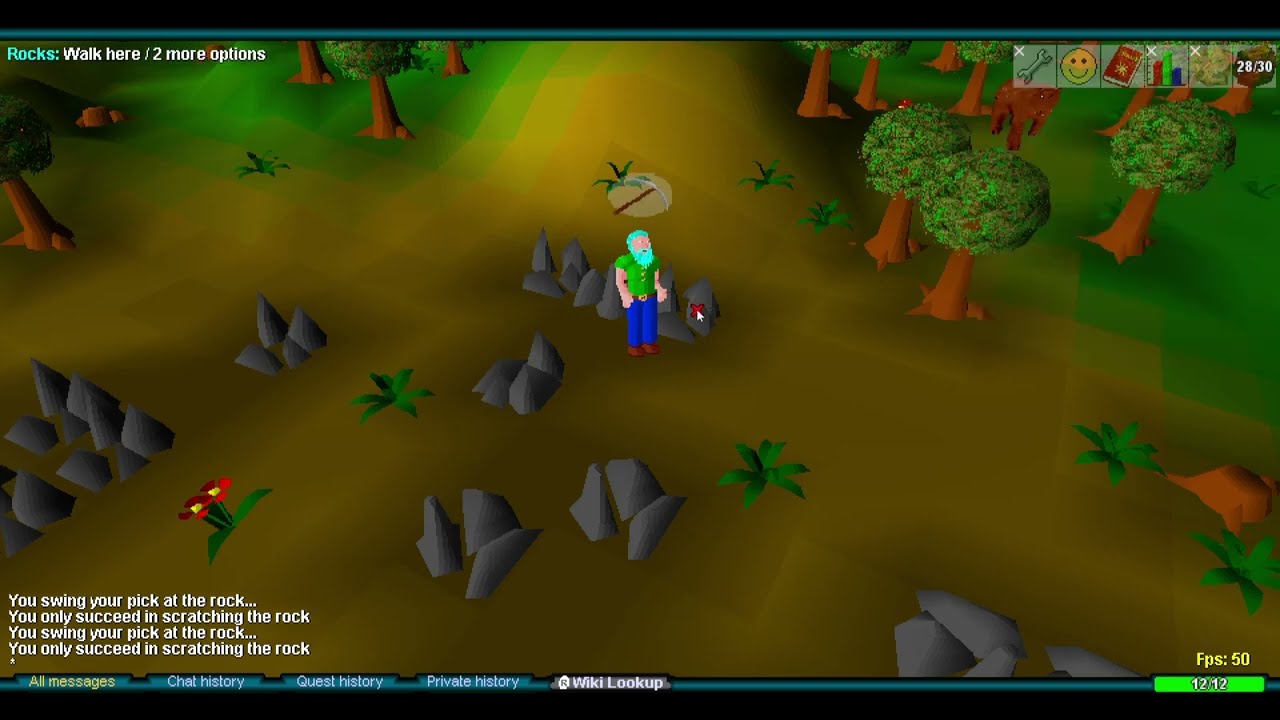Our journey begins, to the mines! 2001Scape