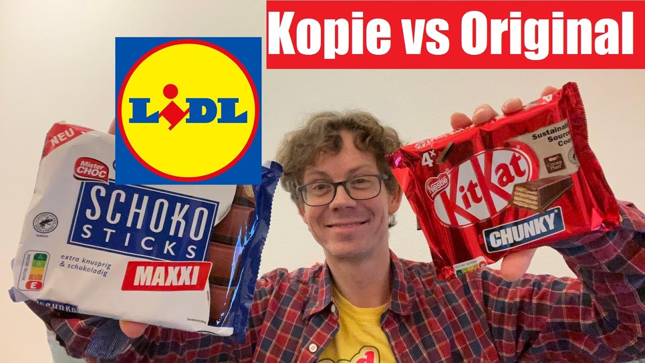LIDL: Schoko Sticks Maxxi vs KitKat Chunky - Kopie vs Original