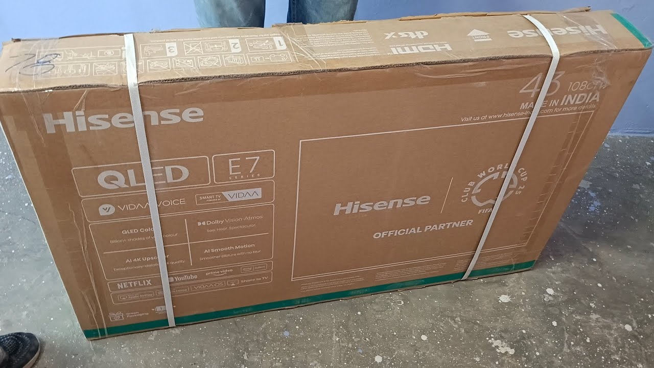 Hisense 43E7Q 108 cm (43 inch) QLED Ultra HD (4K) Smart VIDAA TV #review #hisensetv #unboxing #viral